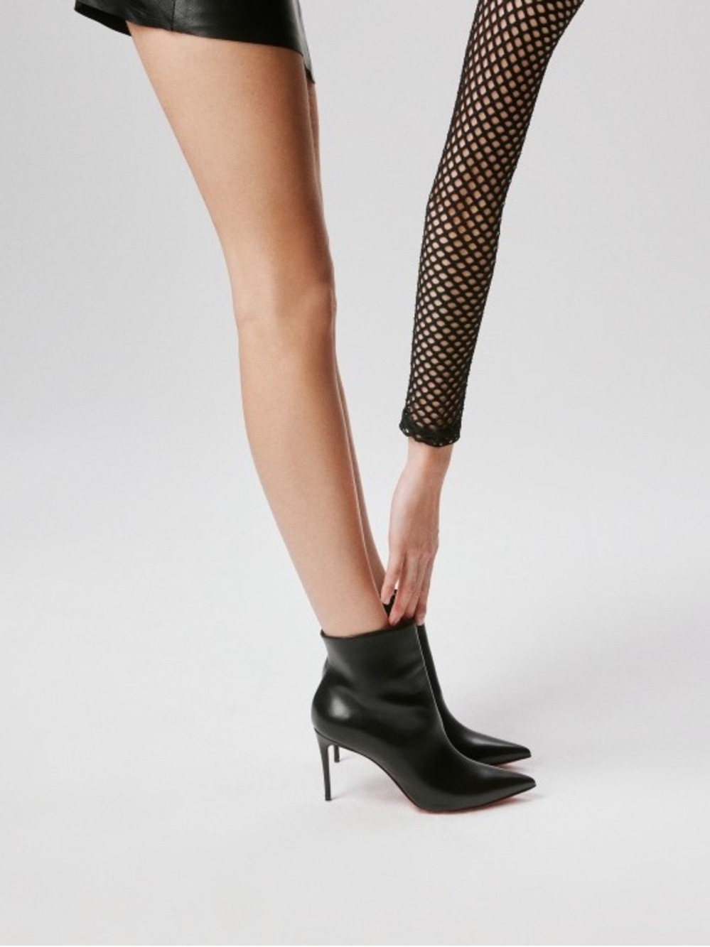 Christian Louboutin So Kate 85 Black Leather Booties Size 40 (US 9.5)